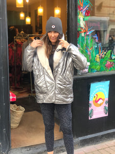 Metallic Reversible Ewen Coat