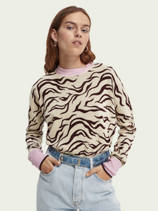 Printed Intarsia organic sweater