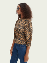 Load image into Gallery viewer, Printed shoulder detailed top