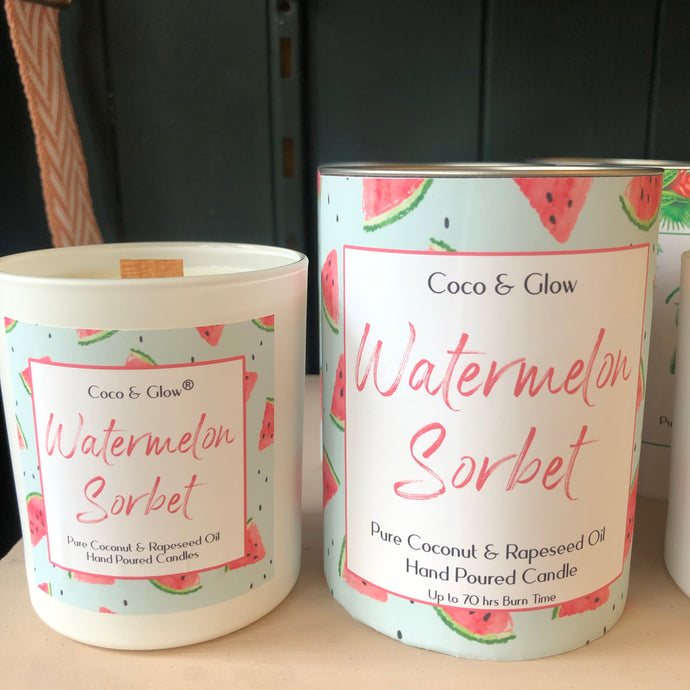 Wood Wick Pure Coconut & Rapeseed Oil Candle - Watermelon Sorbet