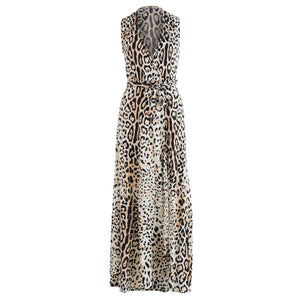 Odette Leopard Print Wrap Dress