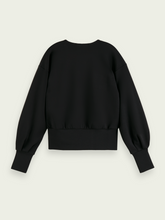 Load image into Gallery viewer, Voluminous sleeved soft sweater - black