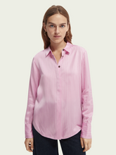 Load image into Gallery viewer, Pale pink stripe regular fit blouse