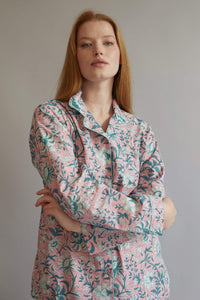 PINK WINTER JASMINE LONG-SLEEVE PJ SET