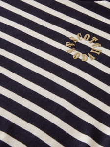 Striped cotton T-shirt - Navy