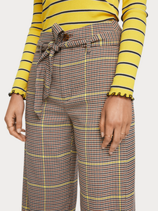 Wide leg high rise trouser