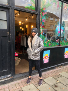 Metallic Reversible Ewen Coat